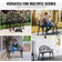 VEVOR Outdoor 40" Metal Patio Porch Garden Bench