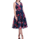 Eliza J Floral Midi Cocktail Dress - Navy Multi