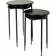 Alexandra House Living Set Of 2 Tables Black Table 2pcs