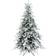 Homcom Artificial Snow Branches Green/White Christmas Tree 150cm