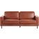 Beliani Modern Minimalist Brown Divano 204cm Divano 3 Posti