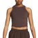 Nike One Fitted Women's Dri-FIT Cropped Tank Top - Baroque Brown/Black