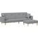 vidaXL 3216240 Light Grey Sofa 220cm 2pcs 2 Seater