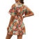 Shein VCAY Tropical Print Butterfly Sleeve Dress