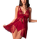 Pour Moi For Your Eyes Only Lace Babydoll - Red