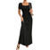 Shein Frenchy Women'S Plain Color Square Neck Bodycon Dress