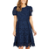 Yumi Lace Skater Dress - Navy