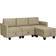 Homcom Convertible Modular Sectional Light Brown Sofa 213cm 4pcs 3 Seater