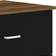 Wade Logan Allyannah Black/Knotty Oak Chest of Drawer 47.2x31.5"