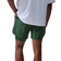 boohooMAN Men 2-IN-1 Shorts with Slit - Green