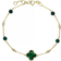 Bloomingdale's Chain Bracelet - Gold/Malachite/Diamonds