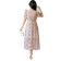 Shein Dazy Designer Floral Print V-Neck Short Sleeve Dress