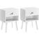 Vasagle With Drawer And Solid Wood Legs Cloud White 1 Bedside Table