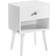 Vasagle With Drawer And Solid Wood Legs Cloud White 1 Bedside Table