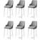 Corrigan Studio Pearlene Grey Bar Stool 105cm 16pcs