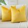 Shein Velvet Throw With Gradient Effect Square Case Pillow Case Yellow (40x40cm)