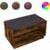 vidaXL With Infinity Led Smoked Oak 90 x 50 x 50 cm Brown Coffee Table 50x90cm