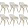 tectake Dining Marilyn Beige/Gold Kitchen Chair 82cm 6pcs