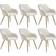 tectake Dining Marilyn Beige/Gold Köksstol 82cm 6st