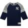 Mitchell & Ness Men's Navy New York Yankees Cooperstown Collection Legendary Raglan Slub Henley 3/4-Sleeve T-Shirt