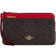 Coach Double Zip Wallet - Signature Canvas/Gold/Walnut/Bold Red