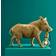 WERNS Wild Boar William Gold Tischlampe 36cm