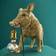 WERNS Wild Boar William Gold Tischlampe 36cm