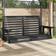 vidaXL Garden Swing Bench With Metal Chains Black Solid Wood Fir