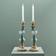 WERNS Parrot Turquoise/White Candle Holder 39.5cm 2pcs