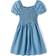 The Children's Place Girl's Chambray Smocked Dress - Cloudless Wash (3048494_33AF)