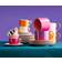 WERNS Fancy Colors Cup with Saucer Pink/Rose/Purple/Orange Dekoration 4st