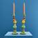 WERNS Parrot Green/Blue/Yellow Candle Holder 39.5cm 2pcs