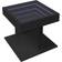 vidaXL Chipboard with LED Black Coffee Table 50x50cm