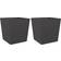 vidaXL Garden Planters Black 2 pcs 50x50x50 cm Steel 50cm