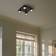 Nordlux Clyde Black Ceiling Flush Light 28cm