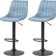 Homcom Adjustable Blue/Black Bar Stool 110cm 2pcs