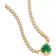 Bloomingdale's Station Tennis Necklace - Gold/Diamonds/Emerald