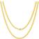 Nuragold Solid Miami Cuban Link Chain Pendant Necklace 3.5mm 10k - Gold