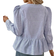 Shein Frenchy Autumn Stylish Sweet Tie Up Striped Puff Sleeve Blouse