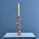 WERNS Parrot Red/Gold Candlestick 33cm