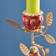 WERNS Parrot Red/Gold Candlestick 33cm