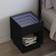 vidaXL Infinity LED Black Bedside Table 40x40cm