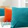 Deconovo Crushed Cushion Cover Turquoise (45x45cm)