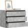 vidaXL Engineered Wood Concrete Gray Byrå 80x58cm