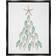 Stupell Industries Flip Flop Beachy Christmas Tree Black Framed Art 17x21"