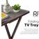 PJ Wood Folding TV Snack Espresso Brown Tray Table 36.8x48.3cm 2pcs