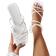 Shein Women's Square Toe Crisscross Straps Flat Sandals, Simple Style, Slim Ankle Strap Summer Beach Shoes