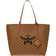 MCM Himmel Shopper In Lauretos Medium - Cognac