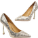 Shein CUCCOO SZL women's fashion gold colored high heel pumps with pointed toe cap and snake pattern, sexy goddess style, versatile for commuting, dating, party