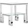 Bed Bath & Beyond Laurence High Polish Steel/Transparent Small Table 24x24"